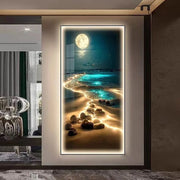 Aplica LED perete cu tablou abstract – decor modern pentru living, hol si dining