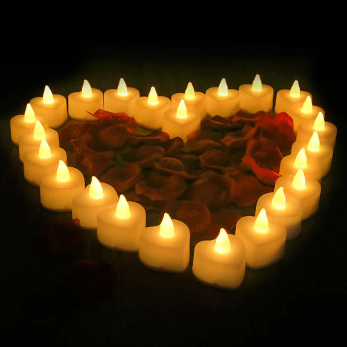 Set lumanari LED petale trandafir – lumina calda decor romantic si evenimente speciale