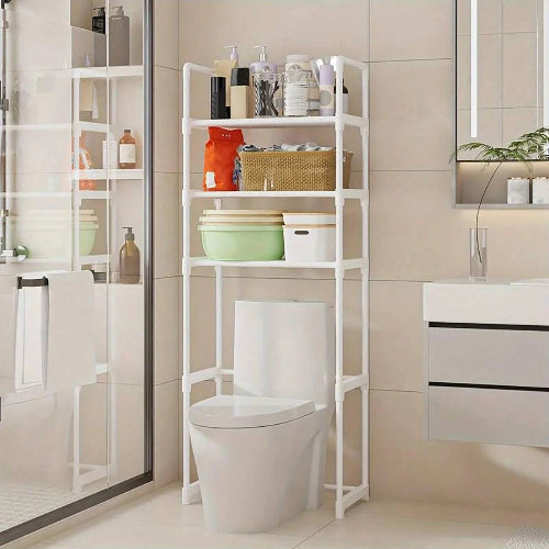 Raft baie peste toaleta 3 niveluri – organizator multifunctional economisire spatiu