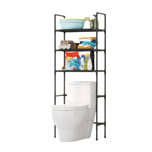 Raft baie peste toaleta 3 niveluri – organizator multifunctional economisire spatiu