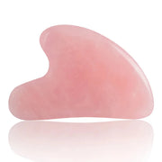 Placa Gua Sha cuart roz forma inima – masaj facial lifting, drenaj limfatic, relaxare
