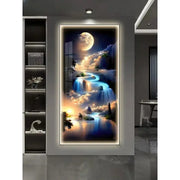 Aplica LED perete cu tablou abstract – decor modern pentru living, hol si dining
