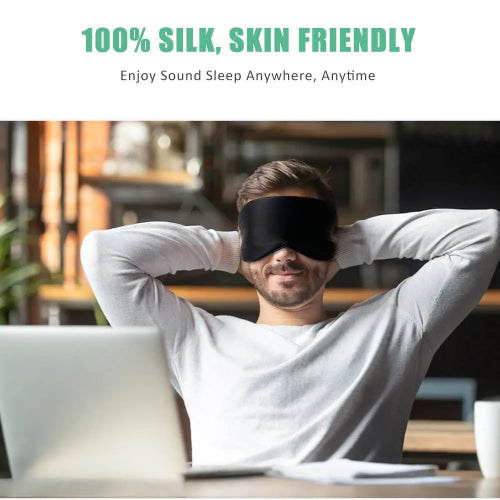 Masca dormit matase naturala 100% reglabila – somn profund si relaxare
