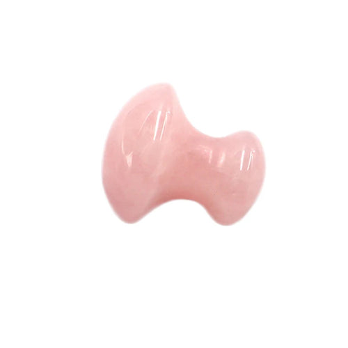 Placa Gua Sha cuart roz ingrijire ten – masaj facial corporal anti-rid, lifting natural