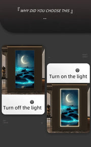 Aplica LED perete cu tablou abstract – decor modern pentru living, hol si dining