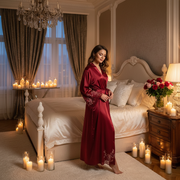 Halat Dantela – Wine Red Realistisch